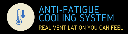 Ventilatin anti-fatigue system for motocross helmet