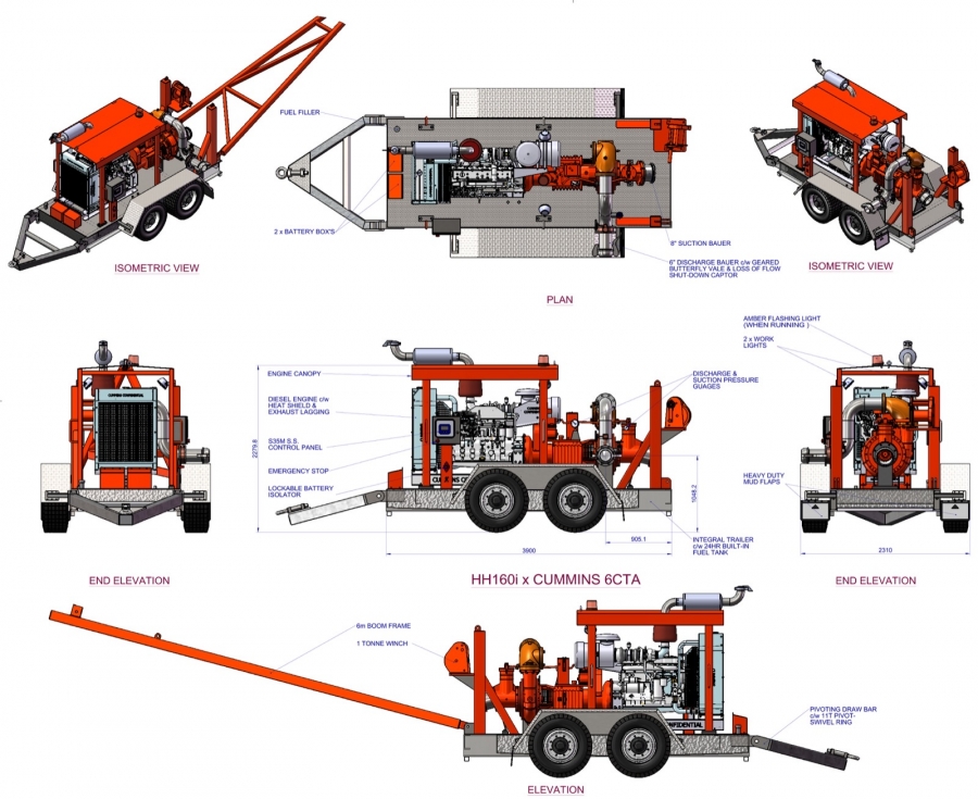 Mobile site trailer with integrated fuel tank